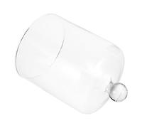 Zerodeko Glass Dome Cover With Lid For Eternal Flower Display Transparent Cloche For Dried Flowers And Lipsticks Decorative Glass Bell Jar And Office Ambiance