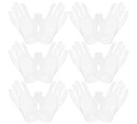 Zerodeko Guantes de Microfibra Blancos para Inspección de Joyas y Trabajo Artístico Antiestáticos sin Polvo Talla Única Paquete de 6 Pares Uso en Manipulación de Objetos Delicados y