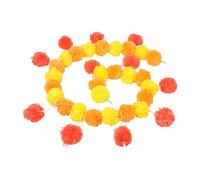 Zerodeko Guirnalda de Flores de Caléndula Artificiales para Decoración de Bodas y Fiestas Adorno para Día con Detalles Exquisitos