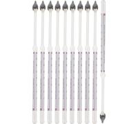 Zerodeko Hidrómetro de Vidrio para Medir Líquidos y Azúcar, 10 Piezas, Escala Clara, para Vino, Cerveza y Jarabe de Arce, Medidor de Densidad Preciso y Resistente para Laboratorio