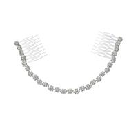 Zerodeko Horquilla Elegante para Novia Peine de Cristal Plateado, Adorno Creativo Cabello, Tocado Nupcial para Boda, Accesorio de Aleación Resistente y Decoración de Moda