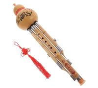 Zerodeko Hulusi Chino Artesanal de Bambú Tonalidad C Flauta de Calabaza Natural con Diseño Aleatorio Instrumento Musical Tradicional para Principiantes y Amantes Música