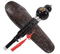 Zerodeko Instrumento de Viento Premium Hulusi C para Adultos y Flauta Tradicional de Calabaza con Orificios Resistente y Portátil con Estuche para Principiantes y Regalo Color Aleatorio