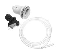 Zerodeko Interruptor de Aire Neumático Microinterruptor de Acero Inoxidable, Botón Pulsador 32 Piezas para Triturador de Basura de Cocina y Bañera, Instalación Fácil para Eliminación