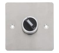 Zerodeko Interruptor selector giratorio, panel de acero inoxidable de alta resistencia, botón de control de 3 velocidades, placa de conmutación empotrada de 86 mm para reparación de