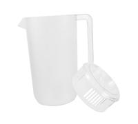 Zerodeko Jarra de Agua de Plástico con Tapa y Diseño Mate Jarra Medidora para Limonada y Frío Resistente y Elegante para Diario