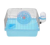 Zerodeko Jaula Portátil Azul para Hámsters y Chinchillas con Diseño Multifuncional, Material Abs Resistente y Soporte para Botella de Agua Adecuado para Viajes y Transporte