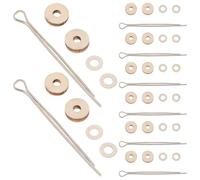 Zerodeko Juego de 10 Articulaciones Móviles de Madera y Metal para Muñecas y Osos de 8mm, Conjunto de Pasadores Giratorios 360° para Bricolaje y Manualidades Creativas