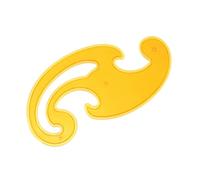 Zerodeko Juego de 3 Plantillas de Curva Francesa en Plástico Naranja Bordes Biselados Dobles para Dibujo y Costura, Flexible y Todo Uso para Diseñadores E Ilustradores