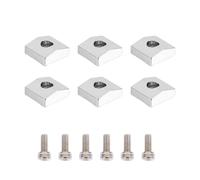 Zerodeko Juego de 6 Bloques de Bloqueo de Hierro para Puente de Trémolo con Tornillos Hexagonales Plateados Piezas de Repuesto para Guitarra Eléctrica Compatible con Abrazaderas de
