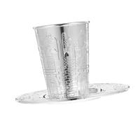 Zerodeko Juego de Copas de Vino con Platillo Copa Sagrada de Metal Set para y Ofrendas Judaico para Pascua Tazas Decorativas para Celebraciones