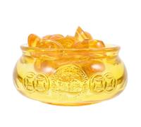 Zerodeko Juego de Estatua y Sostiene Objetos Que Mejora de Cubo Cornucopia de Amarillo, del Dinero para del Hogar y Oficina