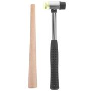 Zerodeko Juego de Mandriles Portátil Palo de Madera y Martillo de Goma Ligero para Ajuste y Reparación de Anillos de Boda Moldeador de Anillos para Joyería Herramienta Compacta para