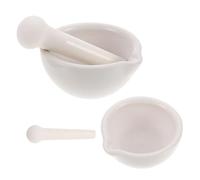 Zerodeko Juego de Mortero de Cerámica Blanco 2 Piezas Fácil de Limpiar y Funcional Diseño Simple para Moler Especias Cocina