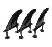 Zerodeko Juego de Quillas para Tabla de Surf en TPU, Aletas Desmontables Negras para Kayak y Paddle Surf, Accesorios Deportivos Acuáticos Timón para Mejor Control y Estabilidad