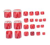 Zerodeko Juego Uñas Postizas Pies 48 Unidades Tamaño Estándar sin Olor para Mujeres y Niñas Arte de Uñas Salón y Uso Diario