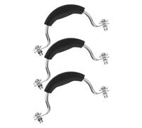 Zerodeko Kit de 3 Asas de Repuesto para Tapa de Olla de Vidrio, Perilla Resistente Al Calor, Orificios Dobles para Tornillos, Asa de Repuesto para Utensilios de Cocina, 13,00 X 5,00 X 1,70 Cm