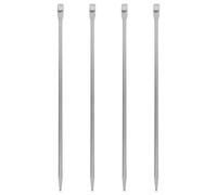 Zerodeko Kit de 4 varillas de puesta a tierra galvanizadas: varillas de puesta a tierra portátiles resistentes a la corrosión, estaca de protección eléctrica de alta resistencia para oficinas,