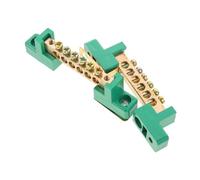 Zerodeko Kit De Barra De Tierra De Cobre 6 Posiciones, Barra De Bus De Tierra Eléctrica Para Caja De Distribución, 2 Pcs 6x9 Mm, Conexión Segura y Resistente Para Sistemas Eléctricos