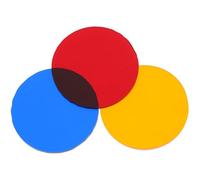 Zerodeko Kit de Filtros Ópticos Físicos de Plástico Transparente, 9 Placas Redondas en Colores Rojo, Amarillo y Azul, para Enseñanza Científica y Corrección de Color en Color Aleatorio