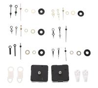 Zerodeko Kit de Mecanismo de Reloj de Pared Pequeño para Bricolaje Movimiento de Reloj de Repuesto 2 Mecanismos de Barrido 6 Juegos de Manecillas Metálicas y Ganchos de Montaje Material