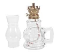 Zerodeko Lámpara de Queroseno Portátil Vintage Buena Transmisión de Luz Estilo Antiguo Elegante de Vidrio para Decoración y Jardín