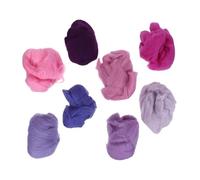 Zerodeko Lana para Manualidades Aguja 8 Tiras Moradas 10 G Kit de Fieltrado Aguja para Proyectos DIY Fibras Suaves para Tejer Muñecos y Suministros Creativos