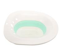 Zerodeko Lavabo Bidé Plegable para Baño Asiento de Cadera Portátil Blanco y Verde Bidé de Enfermería para Posparto Limpieza Higiénica y Cuidado Personal Hogar