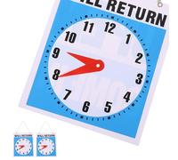 Zerodeko Letrero de Pared Cuadrado de PVC Reloj Impreso Transparente 2 Piezas para Puerta Señal Práctica para Restaurante Oficina y Tienda Diseño Ligero y Resistente al Desgaste