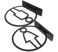 Zerodeko Letreros Acrílicos para Puerta de Baño 2 Piezas Doble Cara para Hombres y Mujeres Señalización Lateral Resistente para Baños Comerciales Oficinas y Restaurantes