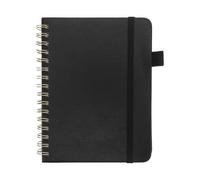 Zerodeko Libreta de Direcciones Telefónicas A6 Negra con Índice Alfabético Az, 64 Hojas, Tapa Dura, Encuadernación Doble, Cuaderno Portátil para Oficina y Uso Personal