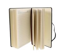 Zerodeko Libreta de Notas A5 con Tapa Dura Negra Cuaderno Portátil para Piano con Papel para Partituras Cuaderno Compacto para Oficina y Música con Bolsillo