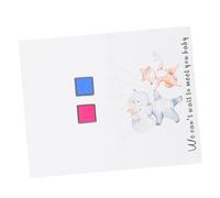 Zerodeko Libro de Visitas Forma de Árbol de Huellas Dactilares para Revelación de Género, Papel Recubierto y Colores Variados para Celebración y Primer Cumpleaños