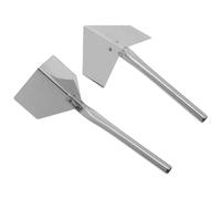 Zerodeko Llana de Esquina Inoxidable Pequeña para Paneles de Yeso y Cemento, Juego de 2 Herramientas para Esquinas Interiores y Exteriores en Albañilería, Paleta para Enyesar Paredes