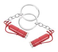 Zerodeko Llavero Bombero 2 Uds Adorno Extintor 3D para Llaves y Mochilas Adecuado para Regalos en Fiestas Temáticas