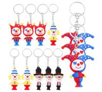 Zerodeko Llavero Creativo Forma de Payaso de 12 Piezas, Material Pvc y Aleación, Protege Llaves Usa como Colgante para Bolso o Móvil Color Aleatorio