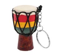 Zerodeko Llavero De Tambor Africano Miniatura Adorno Colgante Para Claves y Mochilas Souvenir De Viaje Único Decoración Cultural Artesanal