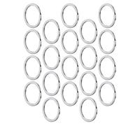 Zerodeko Llaveros de Metal 100 Piezas Anillos Divididos Planos y Redondos para Llaves Coche y Manualidades, Accesorio Resistente para Bricolaje y Organización en Color Plata