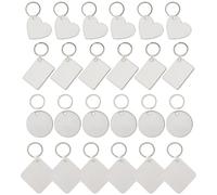 Zerodeko Llaveros para Sublimación DIY Transferencia de Calor 36 de Mdf en Blanco Kit para Crear Llaveros Únicos Colgantes para Llaves y Bolsas en Cumpleaños