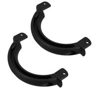 Zerodeko Manija de Puerta de Nailon Negra 2 Piezas Pie de Montaje Lateral Fijo para Puertas de Pvc Metal y Madera Tirador Resistente Garaje y Uso Exterior