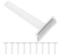 Zerodeko Maquinilla de Afeitar para Mujeres y Hombres Doble Cabezal, Blanco, 10 Piezas para Depilación Corporal y Uso Diario Manual