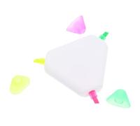 Zerodeko Marcadores Fluorescentes Triangulares Pequeños, Resaltadores de Lectura para Estudiantes, Bolígrafo de Arte de 3 Colores, Marcador para Graffiti y Álbumes de Recortes, Uso Escolar