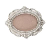 Zerodeko Marco de Fotos Vintage Ovalado Plateado Triángulo Colgante, Decoración Artística 3D para Pared y Mesa, Marco Decorativo Creativo para Hogar, Soporte para Fotos y Recuerdos