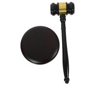 Zerodeko Martillo de Subasta de Madera con Base Martillo Judicial Ligero y Portátil Superficie Lisa y Agarre Cómodo para Jueces y Abogados