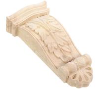 Zerodeko Ménsula Tallada de Madera Maciza Estilo Europeo, Soporte Decorativo para Pared 6.3x13x2.5 Cm, Decoración Romana para Esquinas y Hogar, Moldura Decorativa para Interiores