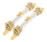 Zerodeko Mezuzá de Metal para Puerta Judía 2 Piezas, Adornos Religiosos Pergamino, Decoración Artesanal para Hogar y Puerta Exterior, Símbolo de Santidad y Bendición Familiar