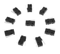 Zerodeko Microinterruptor 10 Piezas 125 V Spdt 5 Palanca Recta Corta y 3 Pines Acción Momentánea para Control Eléctrico Industrial