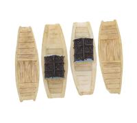 Zerodeko Modelo de Barco en Miniatura Tipo Barco de Pesca de Plástico, Set de 4 Piezas para Decoración y Bricolaje, Alta Reducción y Uso Prolongado para Entusiastas del Color Aleatorio