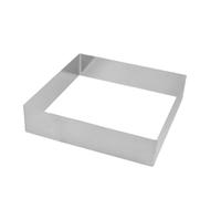 Zerodeko Molde Cuadrado para Tartas de Acero Inoxidable Larga Duración y Corte Preciso Adecuado para Repostería y Elaboración de Pasteles