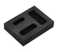 Zerodeko Molde de grafito para fundición de metales con 3 agujeros, molde pequeño para lingotes de plata y oro, resistente a altas temperaturas, compatible con hornos de fusión